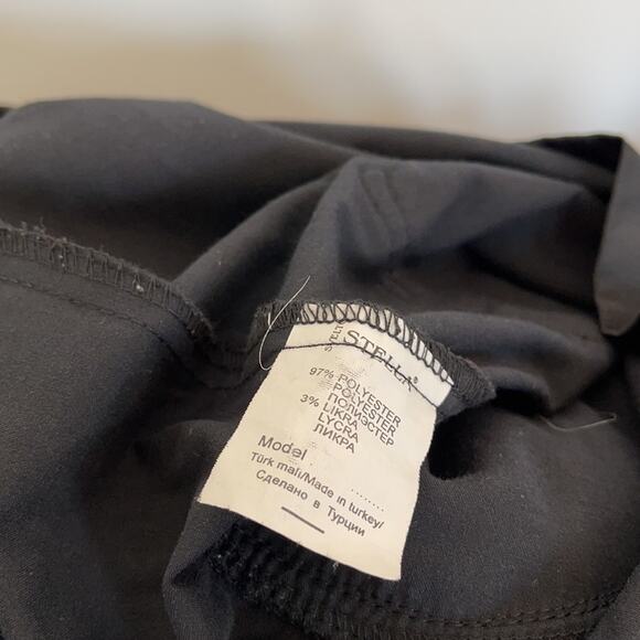 SVELTO STELLA Black Shirt Dress 3/4 Sleeves Zippers Detail Size EUR 42 - Picture 4 of 13